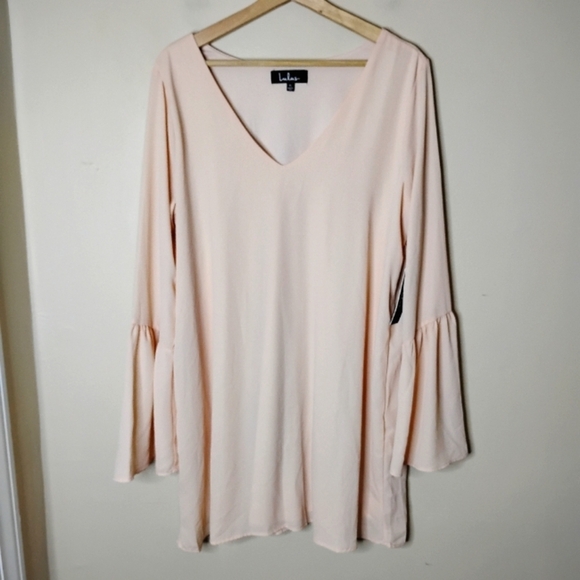 Lulus Far Wanderings Chiffon Mini Dress XL NWT Feminine Romantic Ruffle - Picture 5 of 10